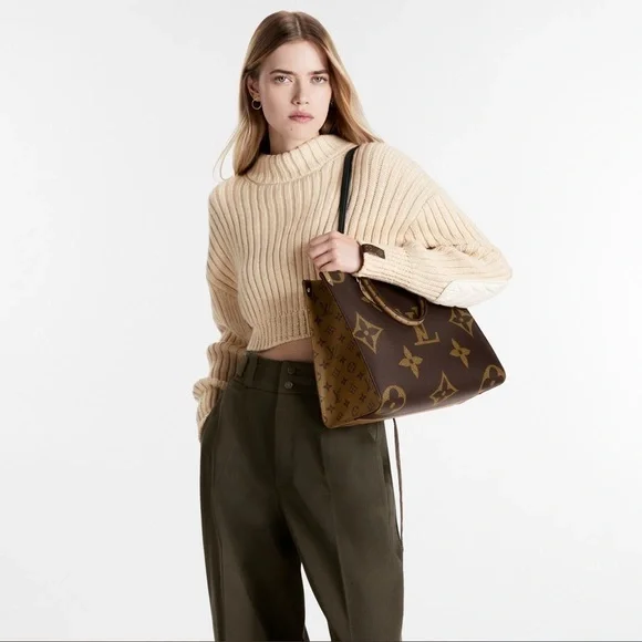 Louis Vuitton LV Tote Bag On the Go GM Brown Monogram Giant - Picture 1 of 16